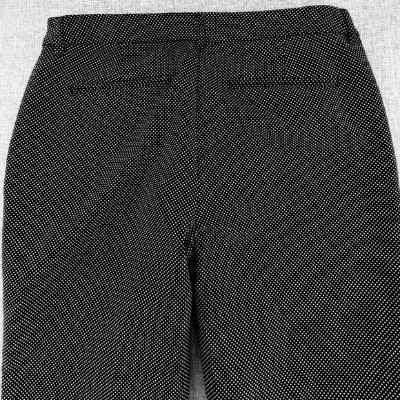 Old Navy Harper Ankle Pants Black & White Polka Dots Mid Rise 8 Regular Cotton B - Picture 13 of 15